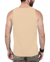 Men Printed Beige Tank Top Vest