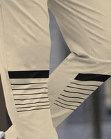 Men Cuffed Jogger With Printed / Beige