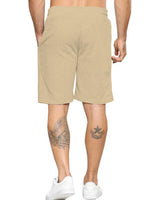 Men Slim Fit Beige Printed Shorts