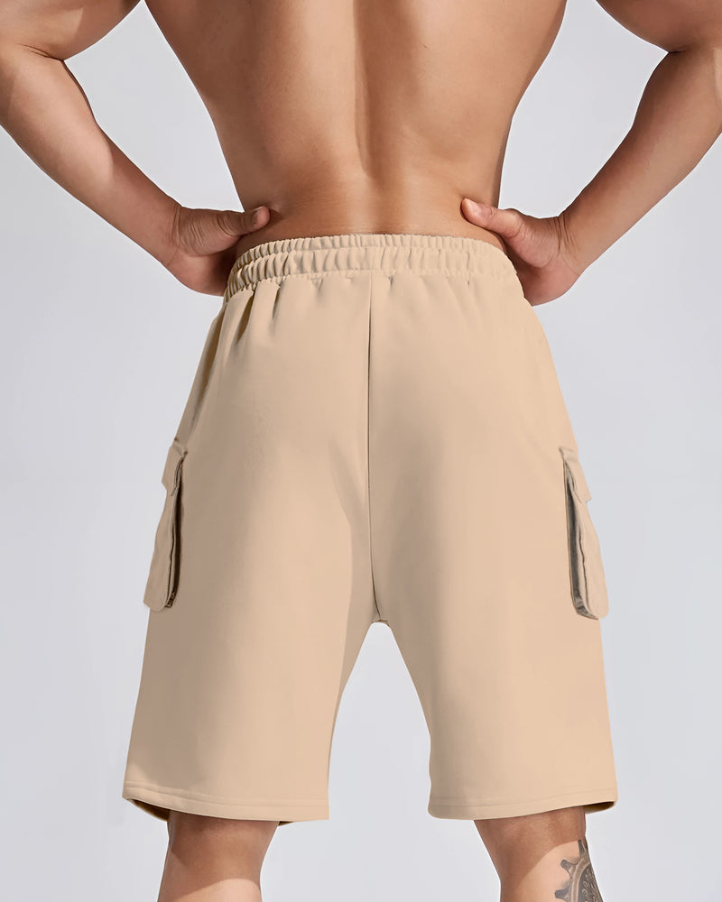 Men 4 Pocket Beige Shorts