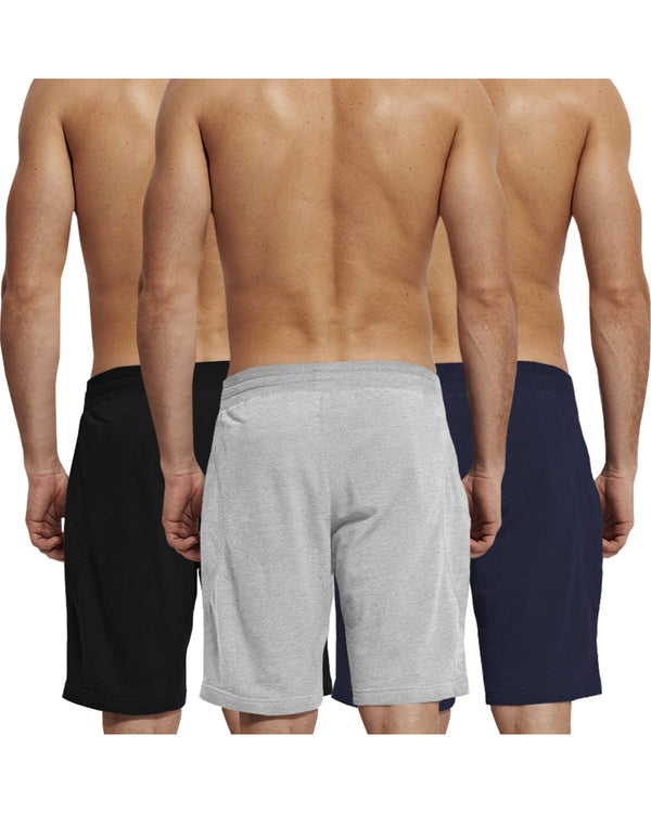 mens short-PACK OF 3-grey-black-navy