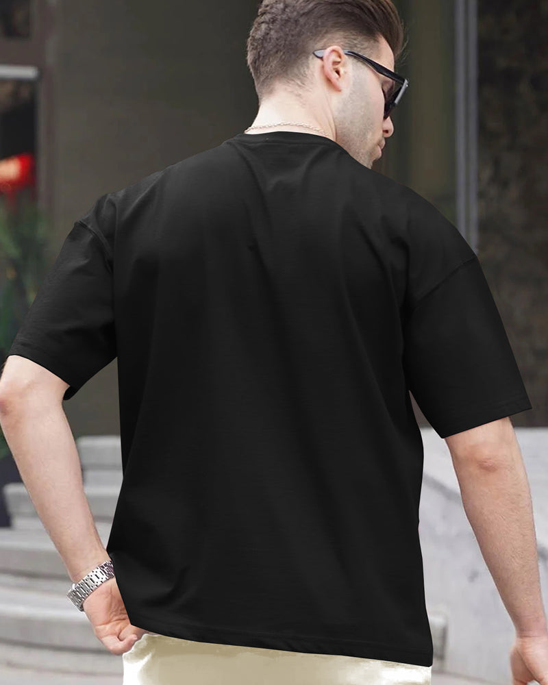 Men Black Oversized T-Shirt