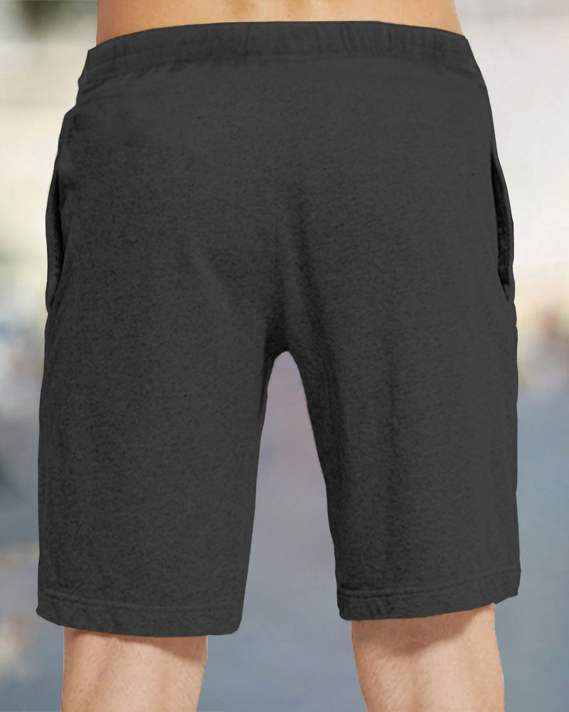 Men Solid Navy Black Grey Arrow Sports Shorts