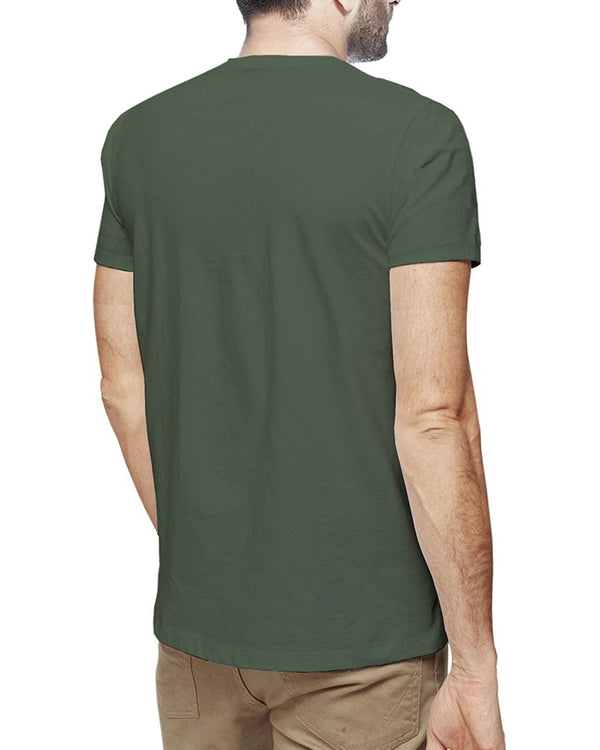 Half Sleeve Olive Green T-Shirt
