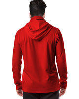 TRIPR प्रिंटेड मेन हुडेड नेक लाल टी-शर्ट