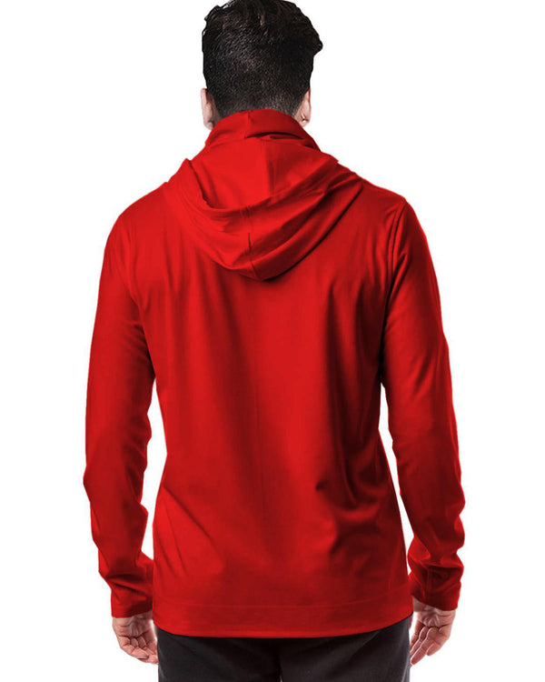 TRIPR Logo Printed Men Hooded Neck Red T-Shirt