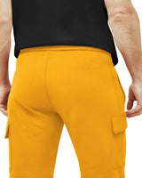 Men Solid 4 Pocket Yellow Shorts