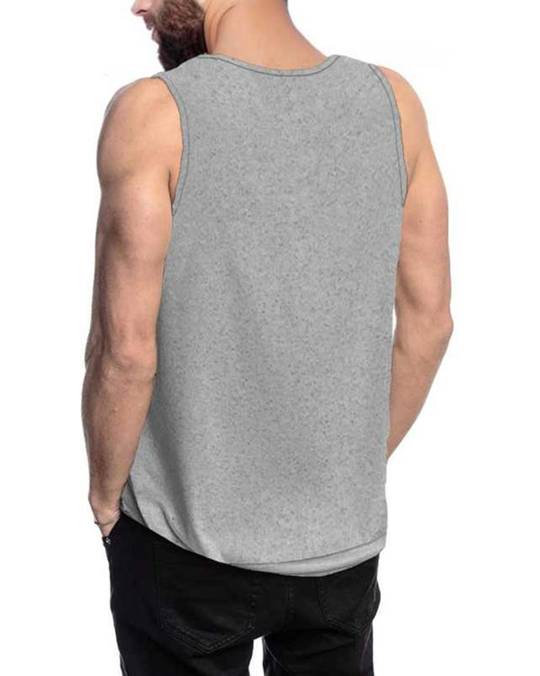 Men Grey Abstract Design Printed Vest