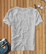 Men Solid Grey Half Sleeve Round Neck Plain T-Shirt