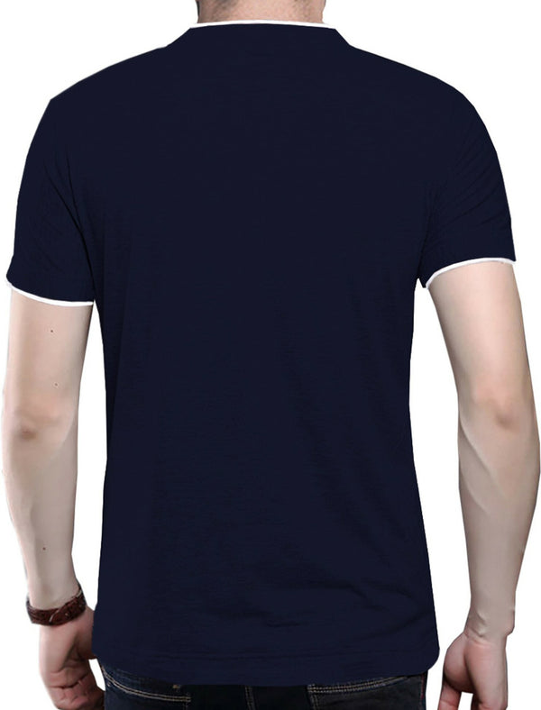 Navy Blue Half Sleeve T-Shirt.
