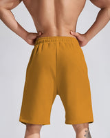 Men Colourblocked Multi-pocket Yellow-Black Shorts