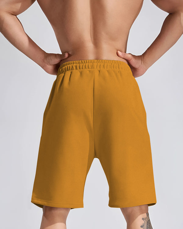 Men Colourblocked Multi-pocket Navy-Yellow Shorts