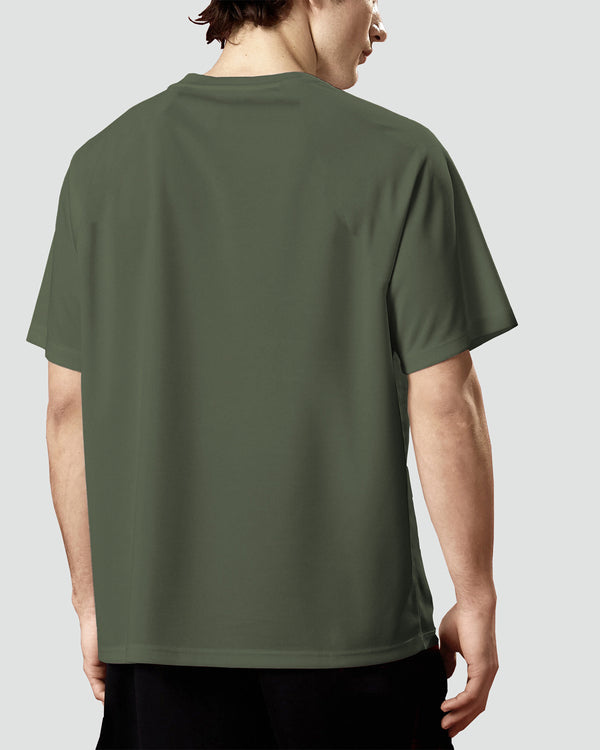 Men Loose Fit Olivegreen T-shirt
