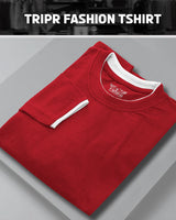 Men Full Sleeve Regular Fit T-shirt / Red