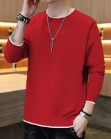 Men Full Sleeve Regular Fit T-shirt / Red