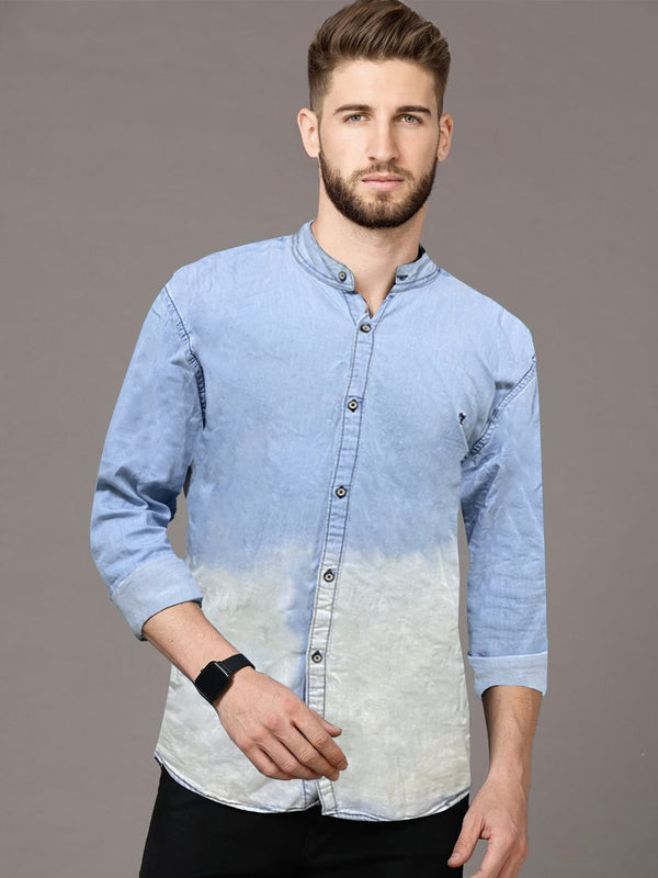 Buy Manchester Cobalt Cotton Casual Solid Shirt | Zodiac