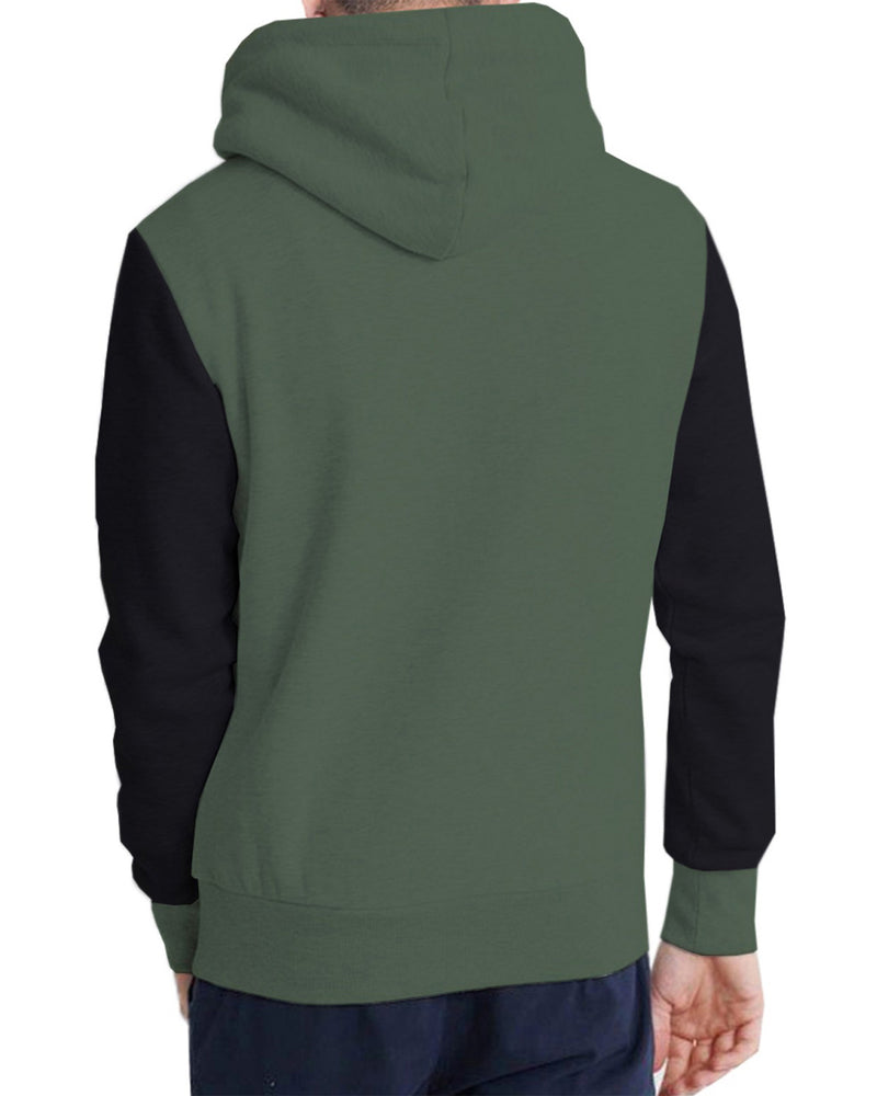 Full Sleeve Printed Men Olive Green Believer Sweatshirt
