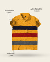 Half Sleeve Multi Colour Polo T-Shirt
