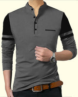 Solid Men Madeiran Collar t-Shirt