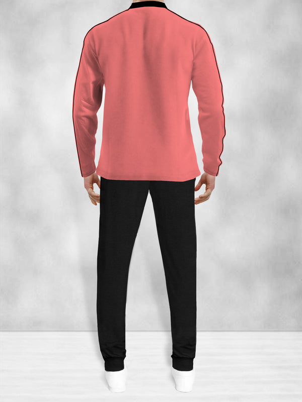 mens tracksuit FULL SLEEVE - PINK BLACK