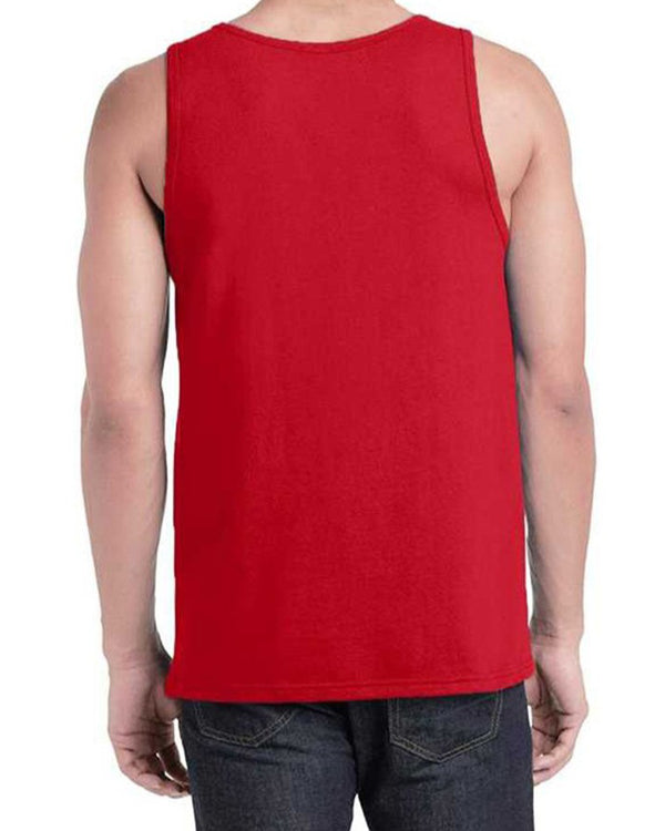 Men Red Sleeveless Abstract Printed