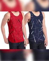 Men Vest Red NavyBlue (Pack of 2)