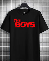 THE BOYS Printed Black Half Sleeve T-Shirt