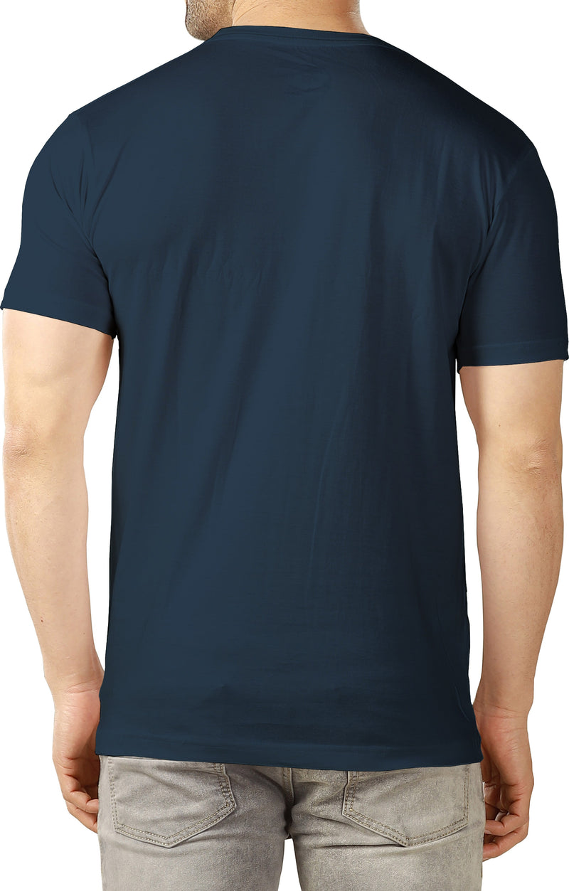 Men's Believe Printed Navy T-Shirt