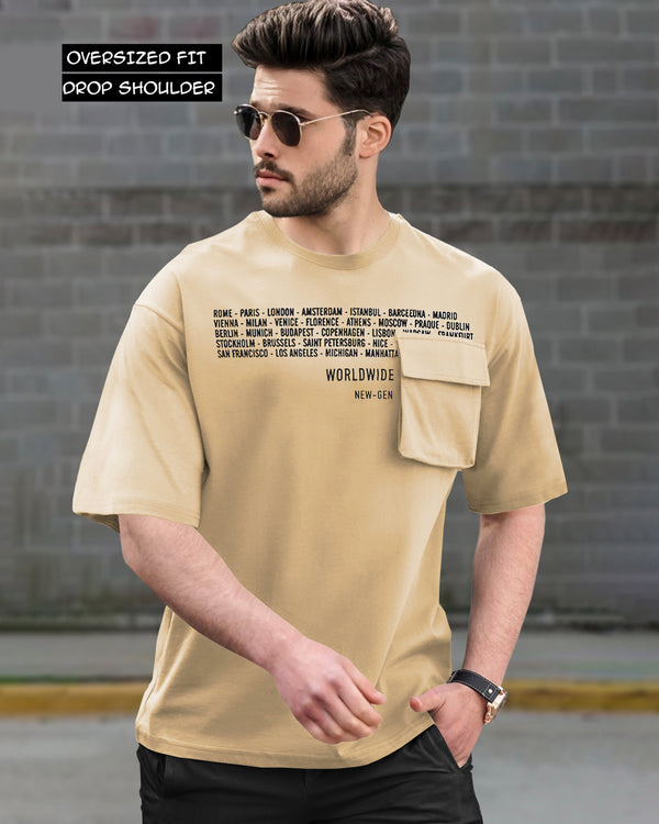 Beige Colour oversized T-Shirt