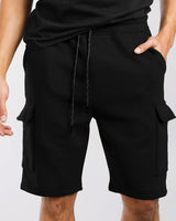 Men Solid 4 Pocket Black Shorts