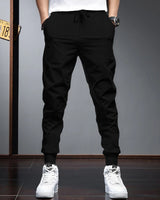 Tracksuit For Men Grey Hooded Full Sleeve T-shirt / Black Trackpant