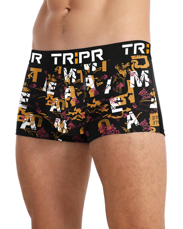 Men Printed Trunk Black