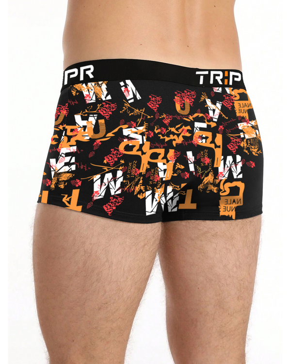 Men Printed Trunk Black