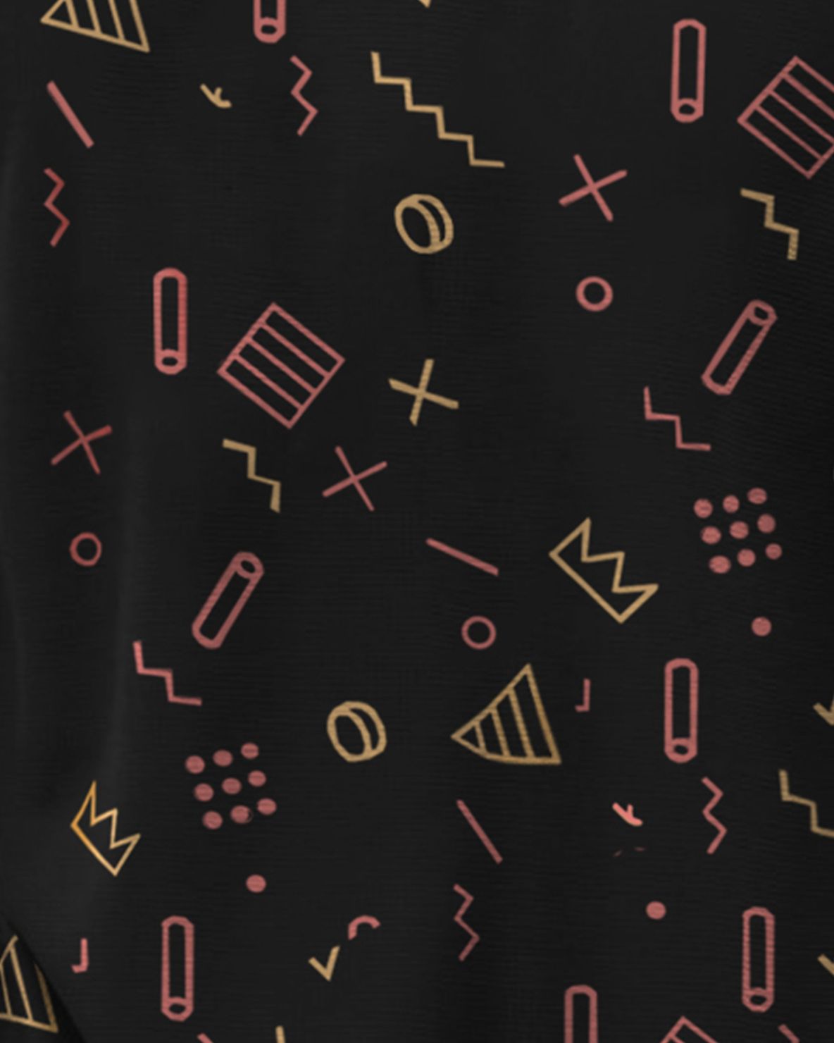 Men Casual Round Neck All Over Printed Top Vest Black