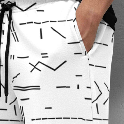 Men Printed Regular Fit Shorts White
