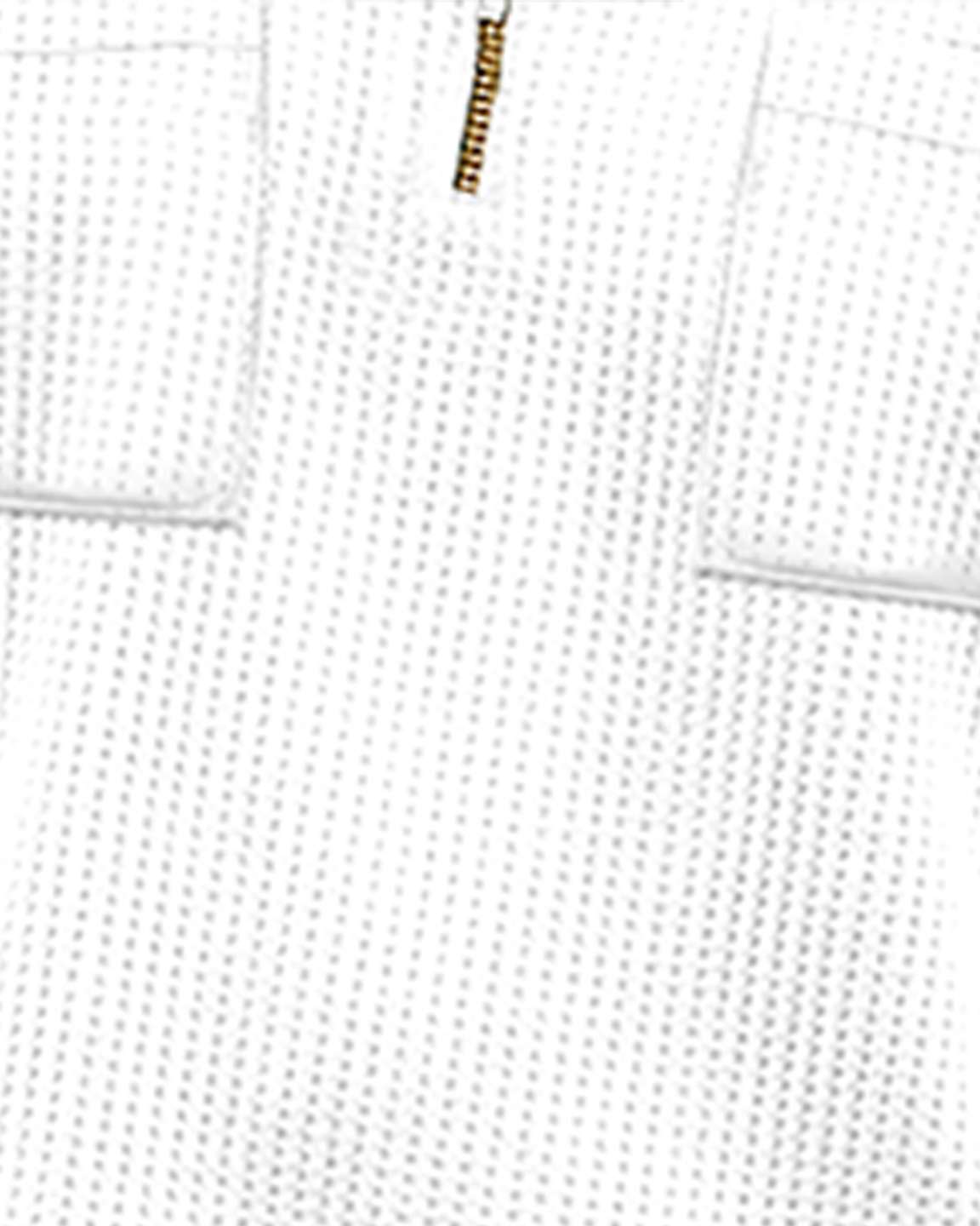 Men Full Sleeve Double Poacket Polo Waffle White T-shirt