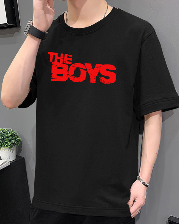 THE BOYS Printed Black Oversized T-Shirt
