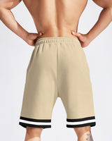 Men Khaki Knee Length Sports Shorts