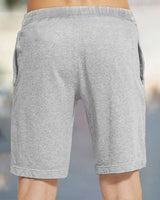 Men Solid Ligh Grey Running Sports Shorts