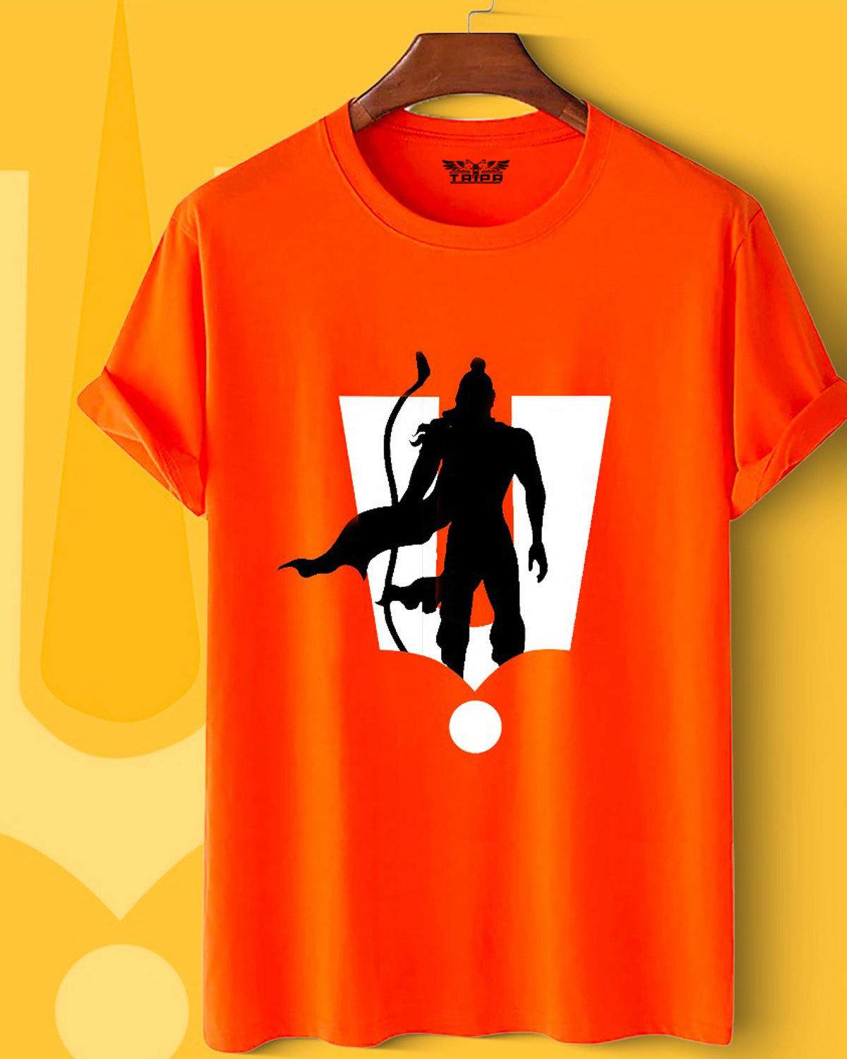 Buy Lord Rama Mandhir Saffron Tshirt TRIPR