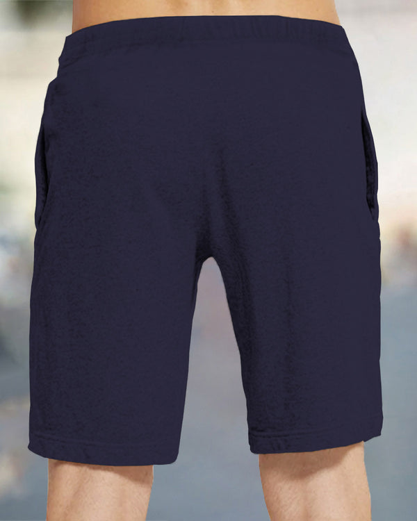 Men Solid Navyblue Running Shorts