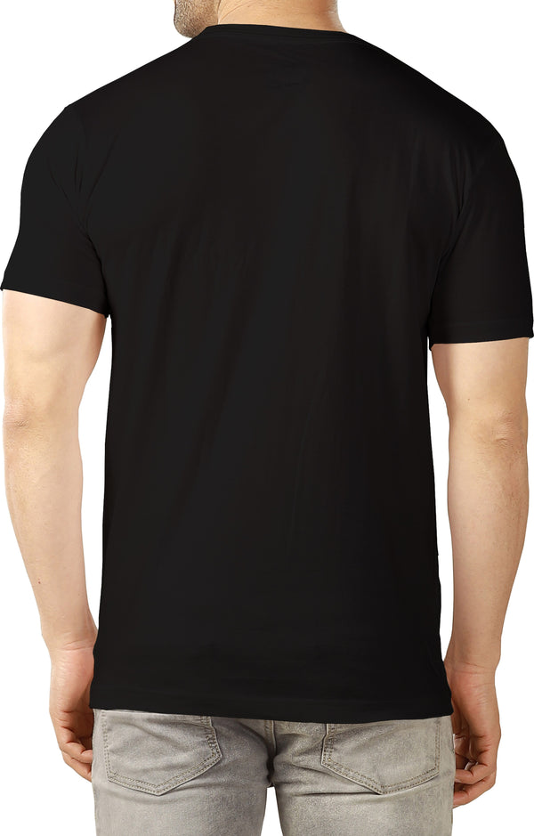 Half Sleeve Black Printed T-Shirt