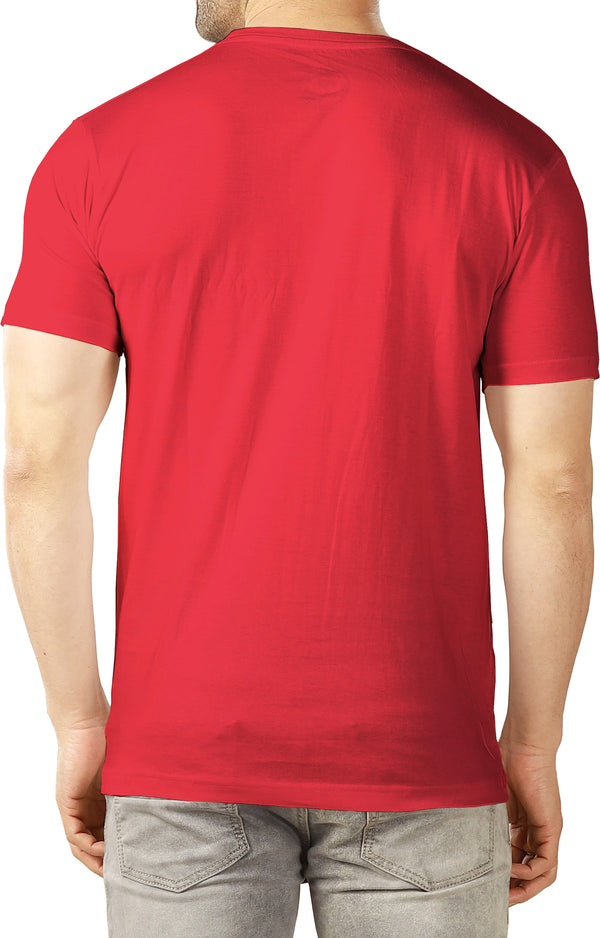 Red Half Sleeve Peace Symbol T-Shirt