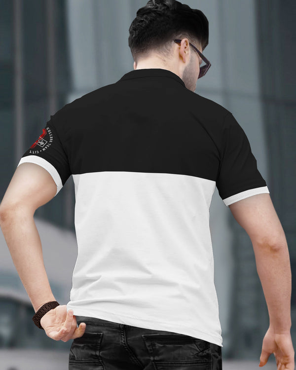 Black and white Polo T-shirt