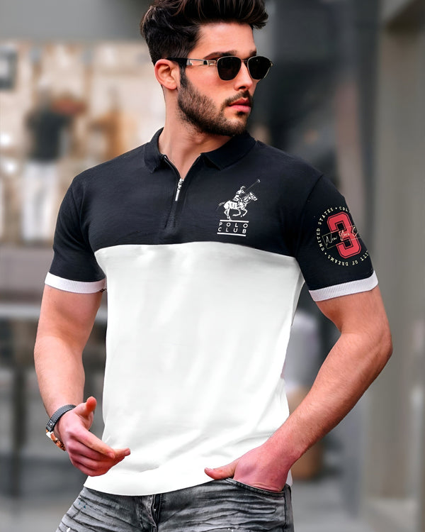 Black and white Polo T-shirt