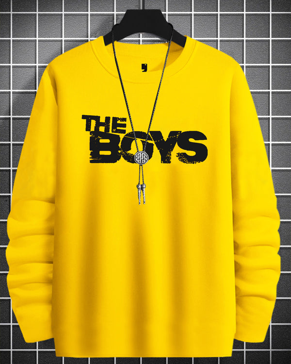 THE BOYS Full Sleeve Yellow Colour T-Shirt