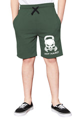 Boys Printed Shorts (Pack of 1) / Olive Green