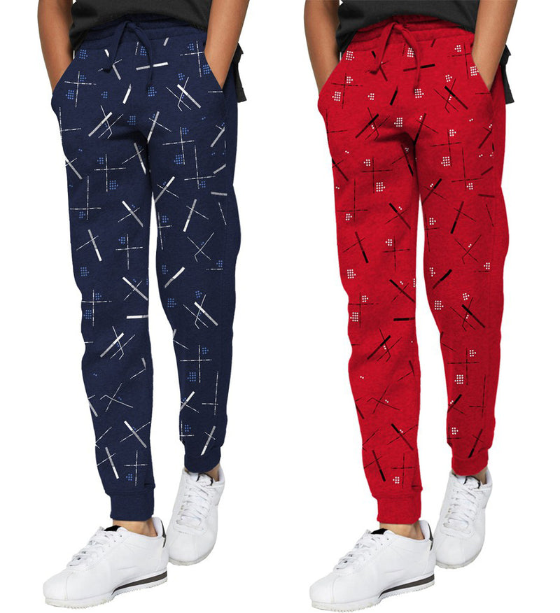 (Pack of 2) Printed Track Pant For Boys / Multicolour