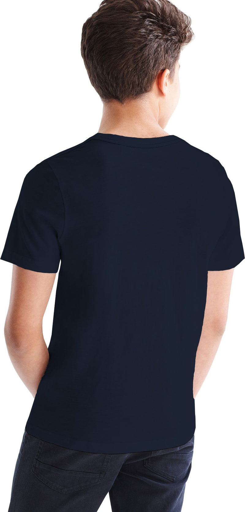 Boys Typography Cotton Blend T-Shirt / Navy Blue