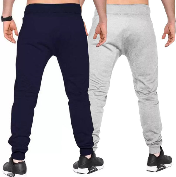 Printed Men Dark Blue, Grey Track Pants